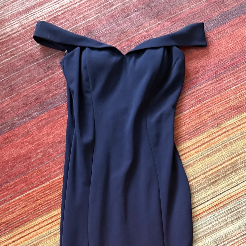 Windsor navy maxi gown off the shoulder - Image 9