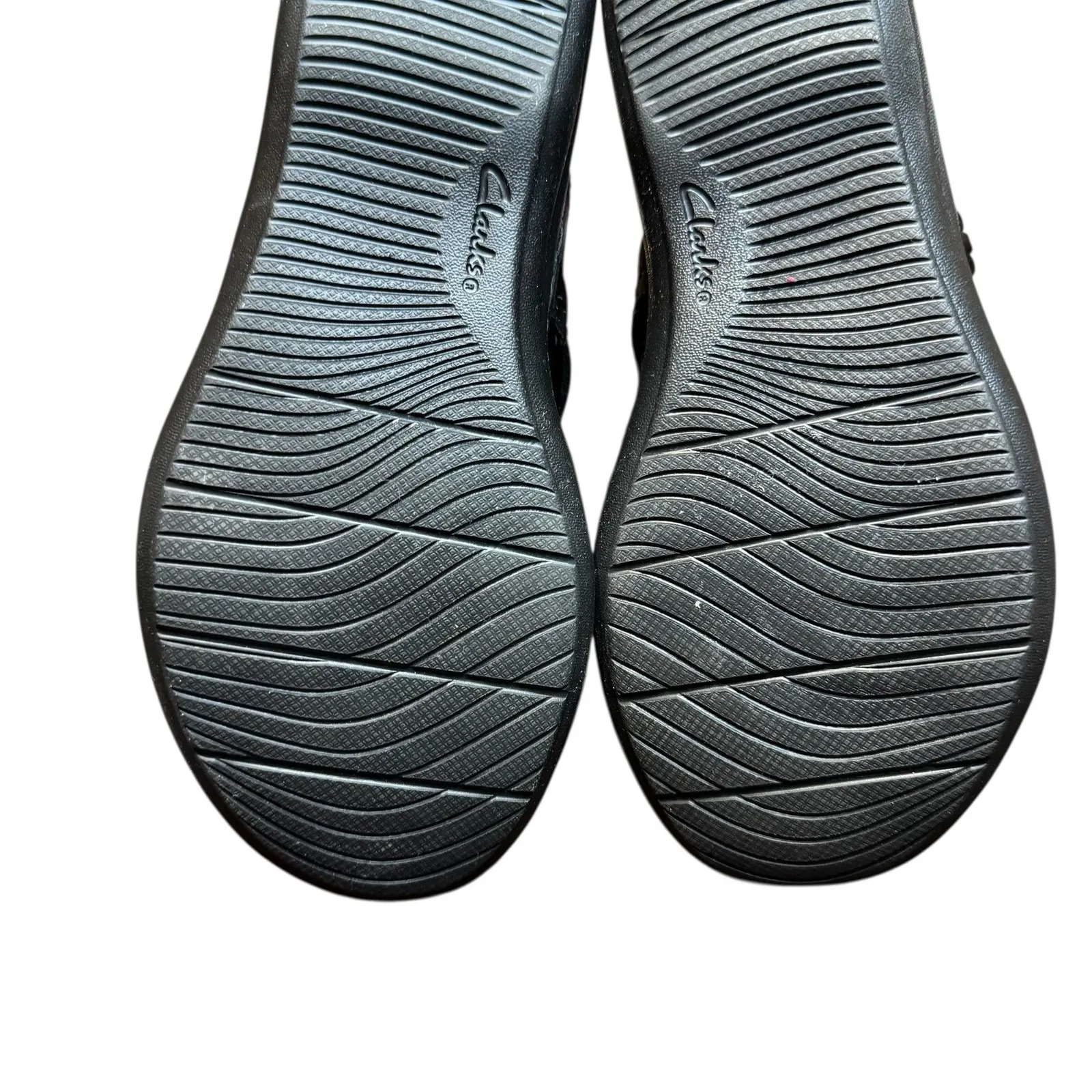 Clarks Clogs Mules Shoes Womens Size 6.5N Black Slip On Braided Strap Comfort - Image 10