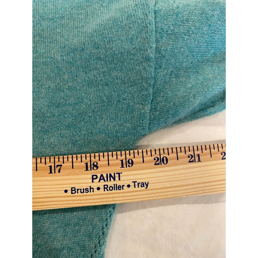 Adrienne Vittadini Long Sleeve 100% 2-PLY Cashmere Sweater Green Women's Small - Image 7