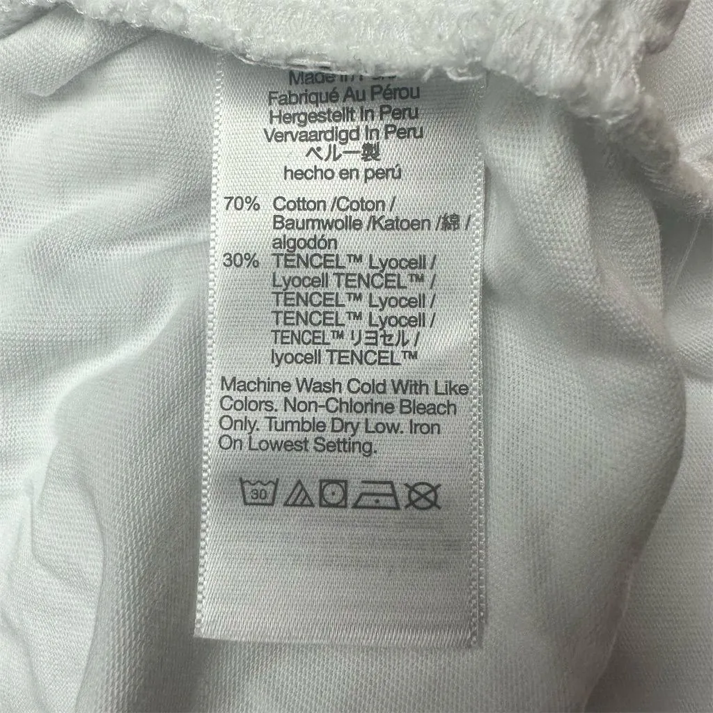 NWT Madewell Women's Side Cinch Muscle Tee White Size L Basic Casual Layering - Image 9