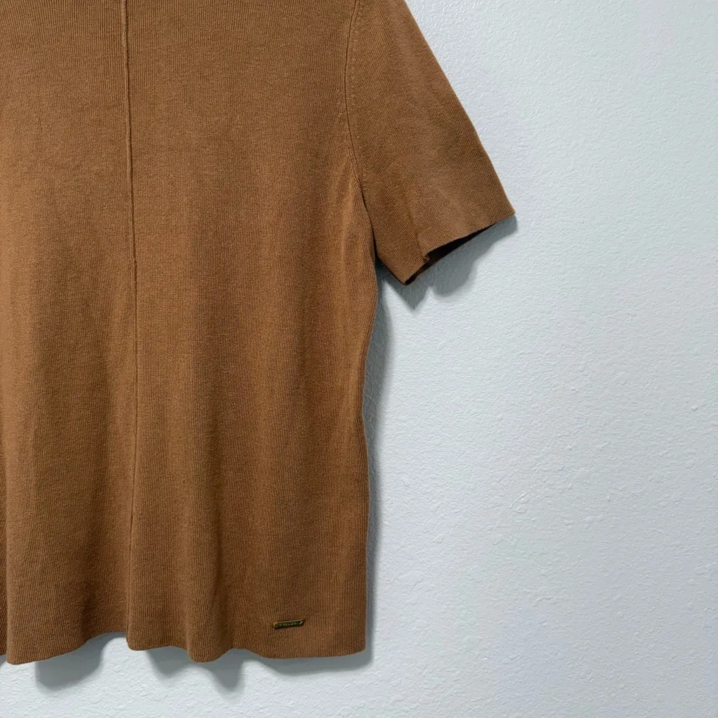 Tahari  Brown Short Sleeve Sweatshirt - Image 5