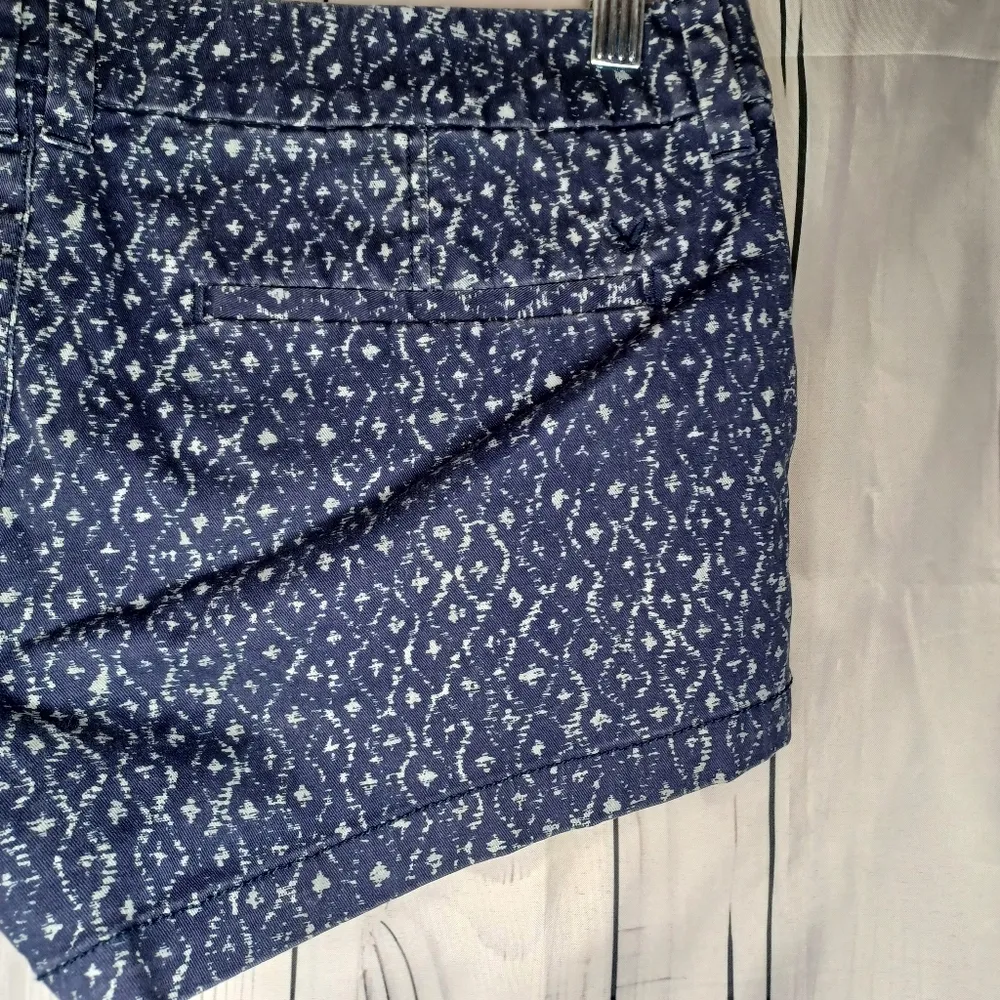 American Eagle Outfitters Stretch Shortie Blue Patterned Women's Shorts - Image 8