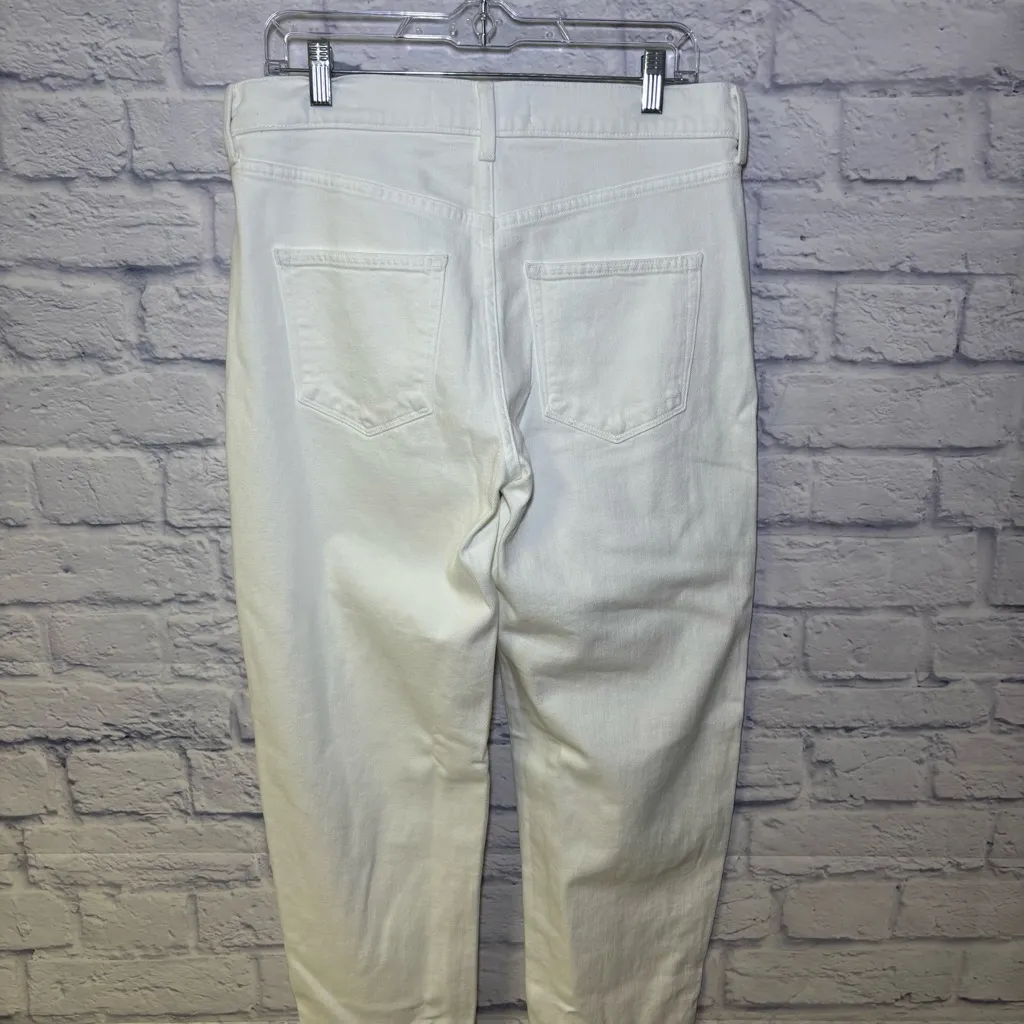 AYR The Beat Jeans Women's Size 30 White Barrel Leg High-Rise Denim Quiet Luxury - Image 7