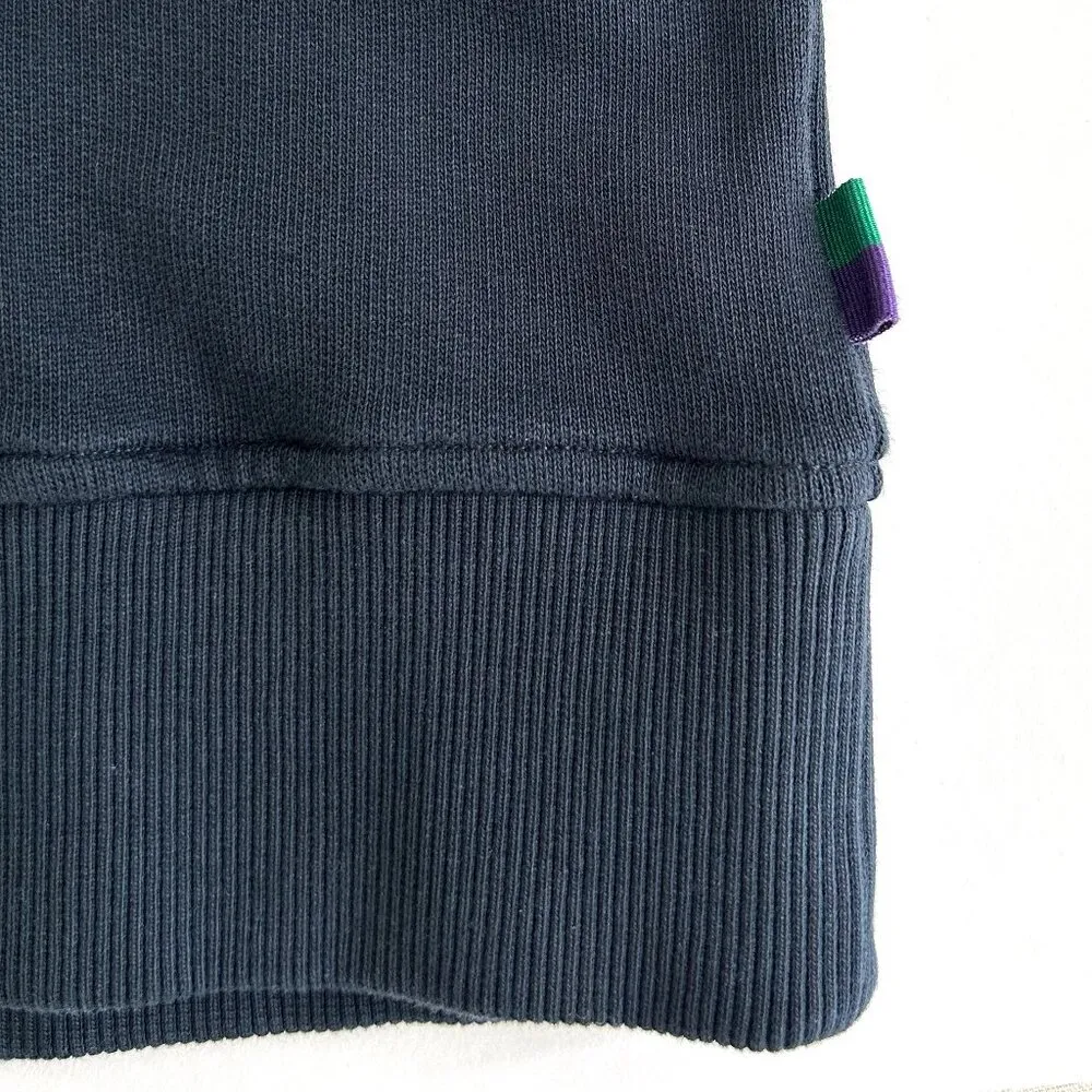 Wimbledon Love Embroidered Sweatshirt in Midnight Size L Blue Size L - Image 8