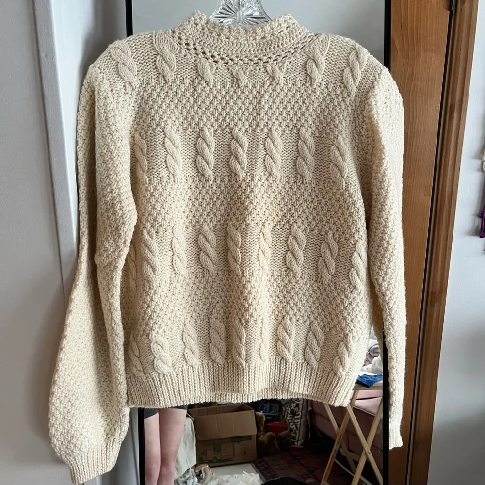 Vintage cream pullover sweater Tan - Image 5