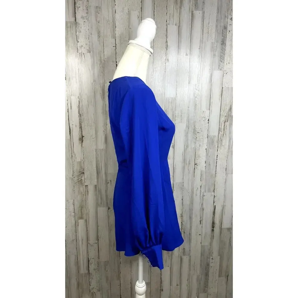 ASOS Women's Royal Blue Long Sleeve‎ Romper Size 2 Casual Chic One-Piece - Image 2