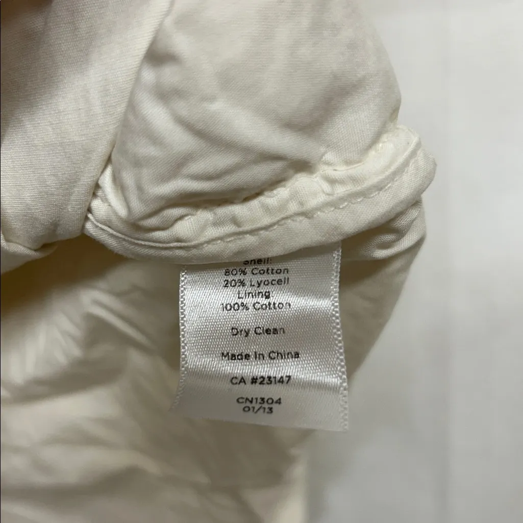 Talbots Dress Women Size 12 Petite Cream Lace Crochet Embroidered Boho Cottage - Image 4