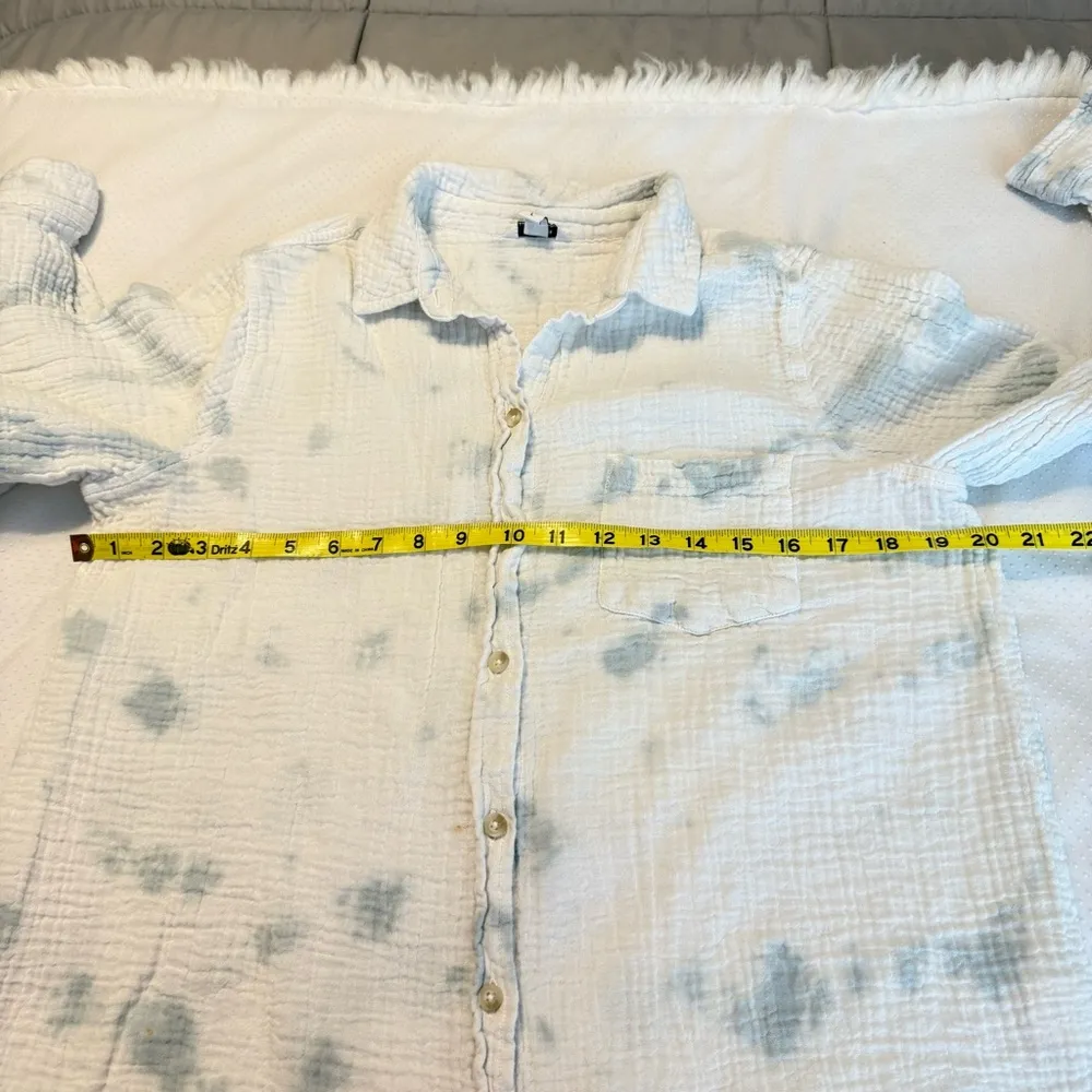 Sonoma Tie Dye Button Down Shirt Top Women’s Size Large Cotton Beachy Boho - Image 7