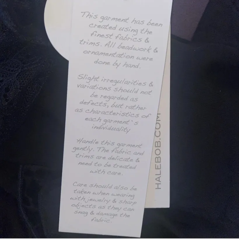 Hale Bob Lace Velvet Silk Blend Long Sleeve Dress M - Image 15