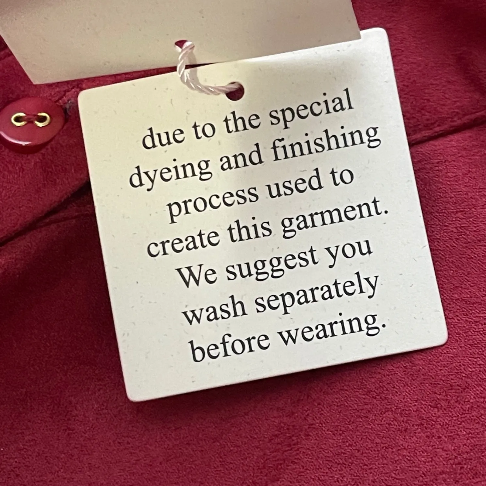 TYLER BOE Faux Suede Club Shirt Small Cheyanne Red NEW Casual Boho Western - Image 7