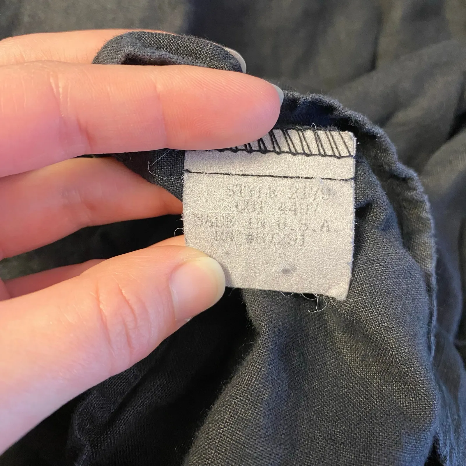 Johnny Was Vintage 90s Black‎ Cotton Linen Fish Beach T-Shirt Dress Size L Boho - Image 7