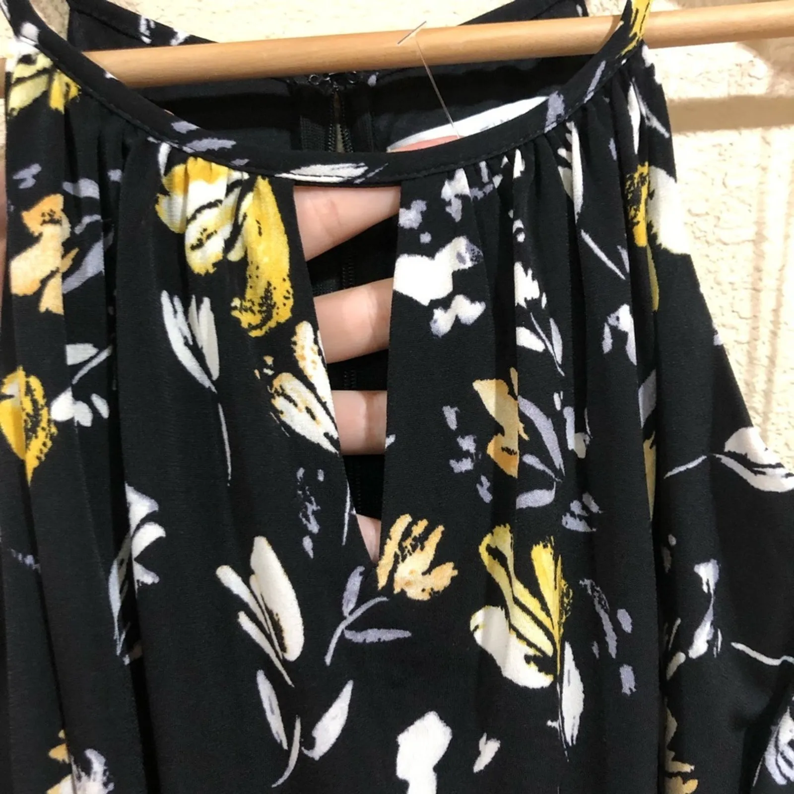 NWT London Times black floral jersey cropped jumpsuit - Image 6