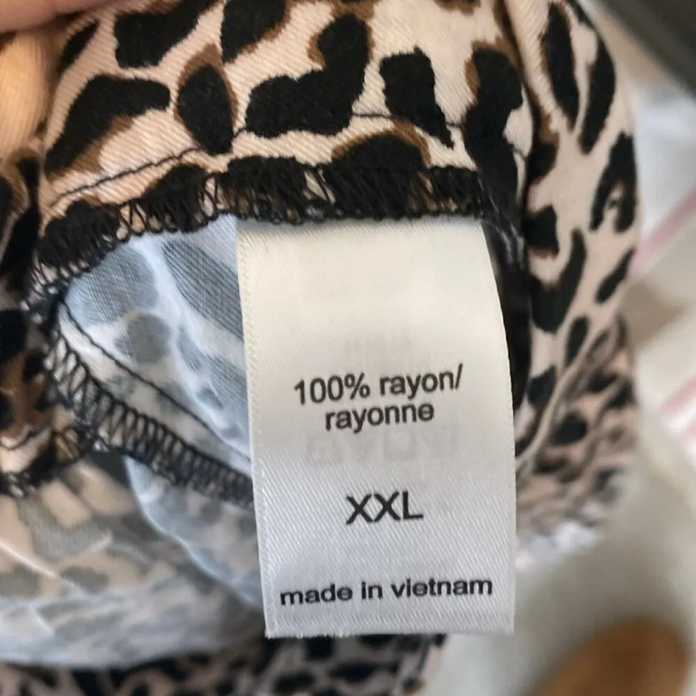 Maurices leopard print skater skirt elastic waist spring winter fall size XL - Image 7