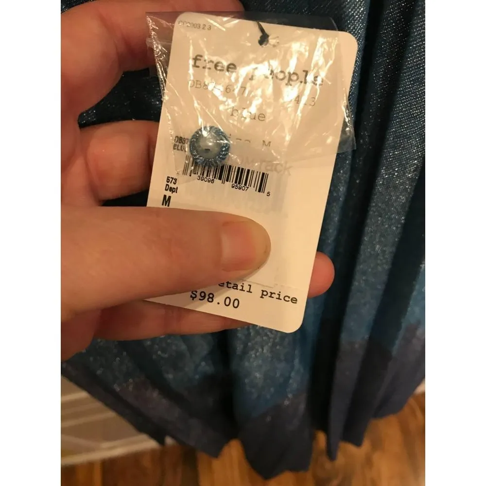 Free People Pleated Love Mini Dress blue purple sp - Image 12