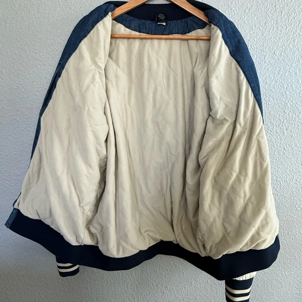 Disney Winnie The Pooh Hundred Acre Wood Bomber Jacket Size XL Embroidered - Image 6