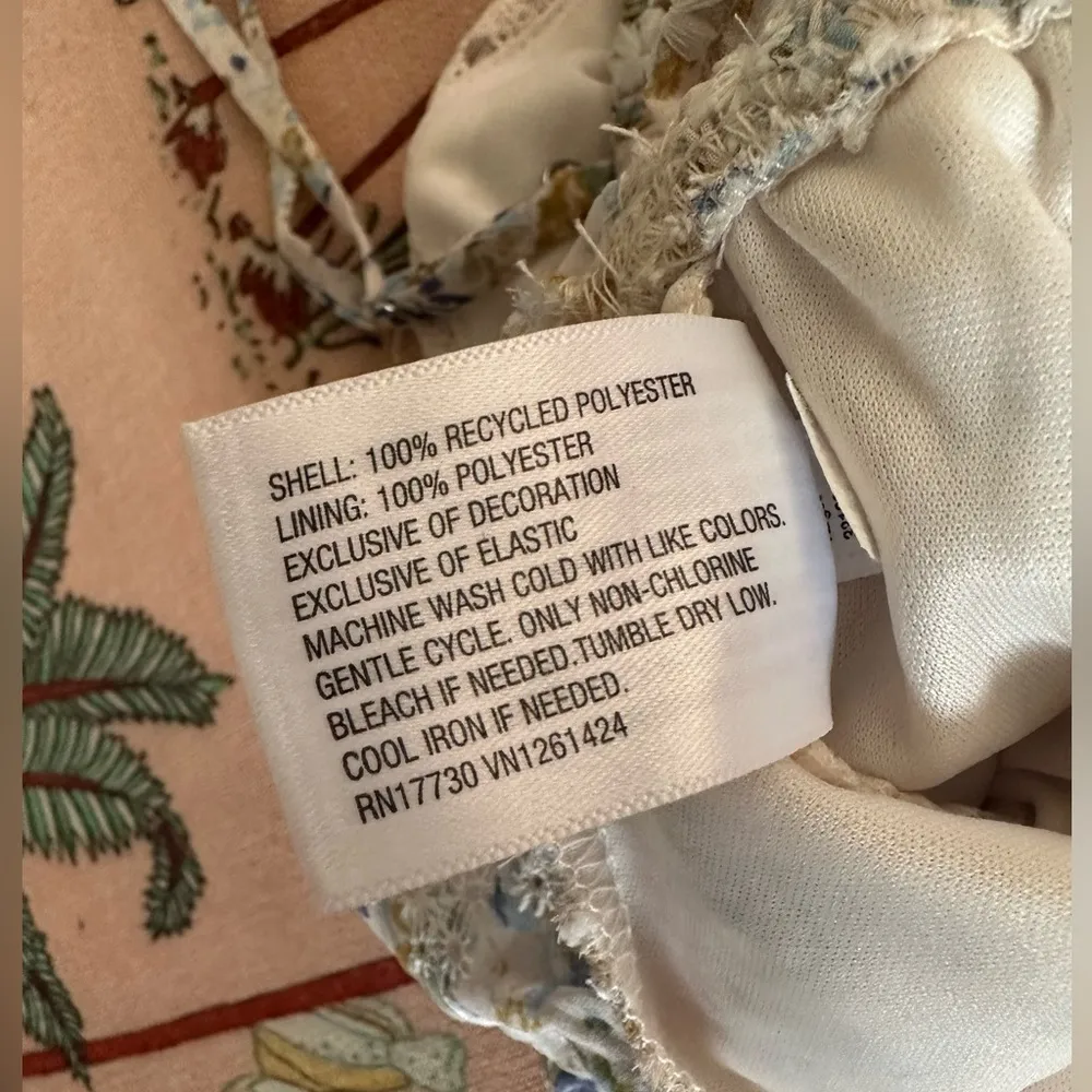 White Floral Lace Corset Style Wild Fable Stretch Daisy Coquette Tank Top M - Image 9