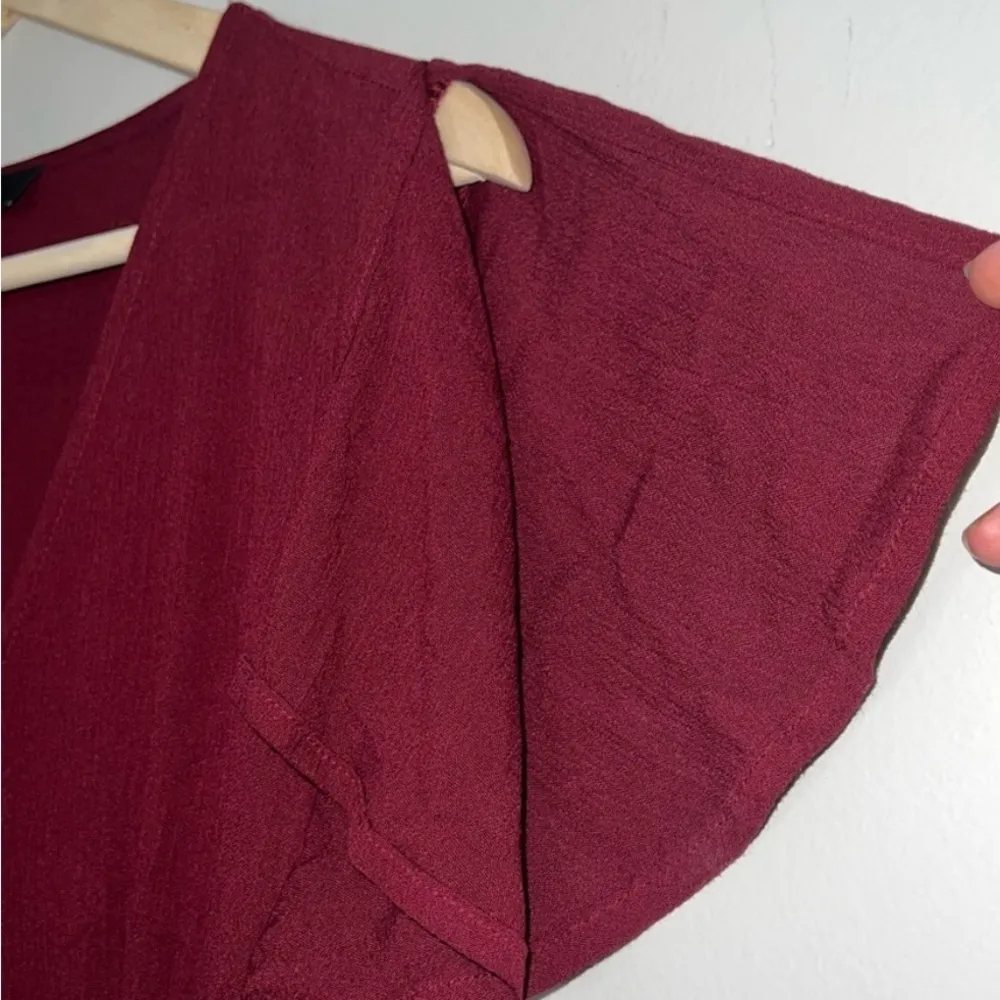 Lulus Women's Heart of Marigold Burgundy Wrap
Maxi Dress M - Image 10