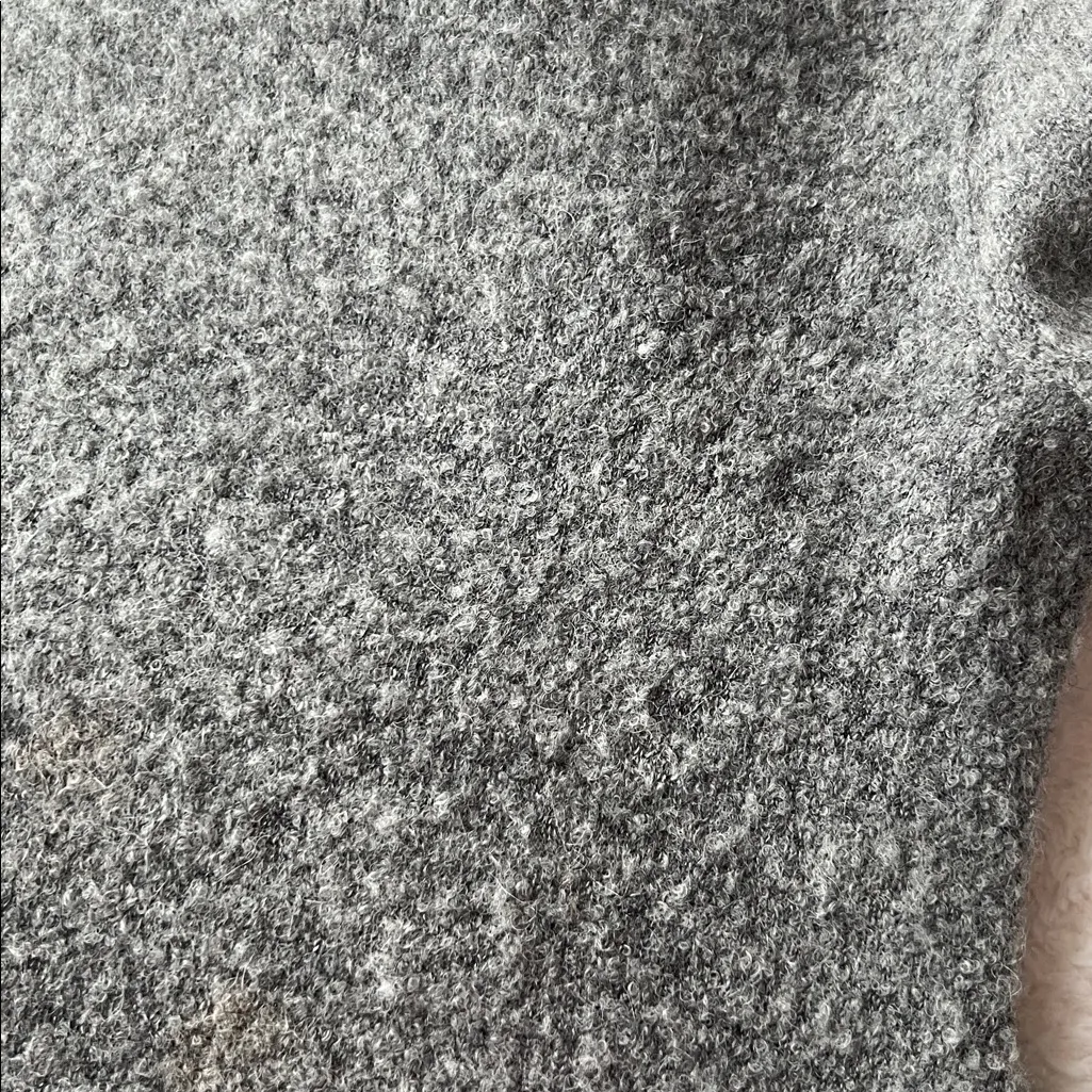 Rag & Bone Grey Sweater Leather Trim Elbow Patch Small - Image 5