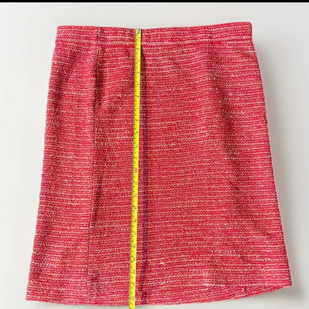 Misook Woman Red Knit Stretch Pull On Pencil‎ Skirt Long Midi SZ M Size M - Image 8
