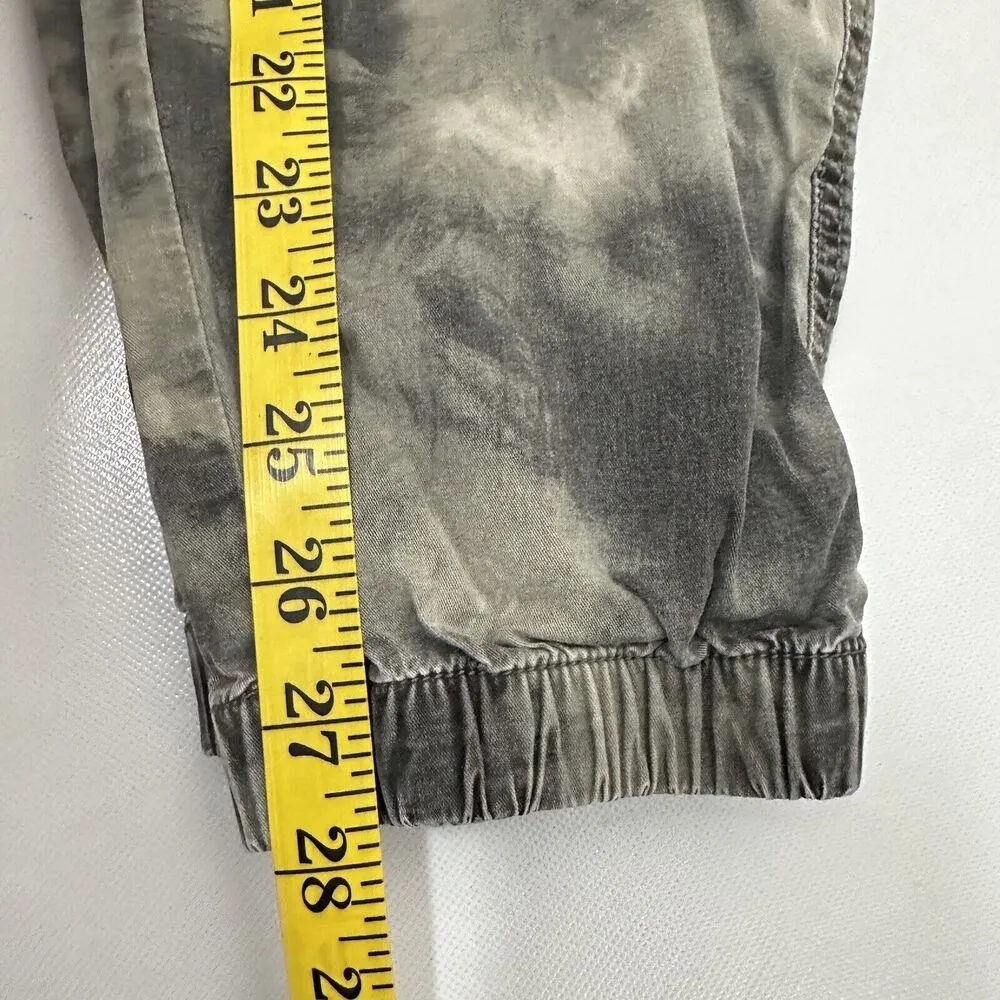 American Eagle Pants Womens 4 Long Cargo Green Gray Tie Dye Camo Print Joggers - Image 10