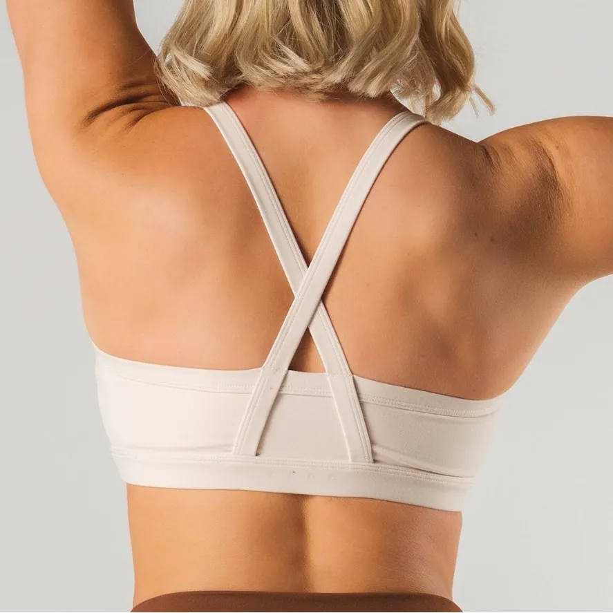 NWT ACTA Evo Base Sports Bra Small Beige Shell - Image 2