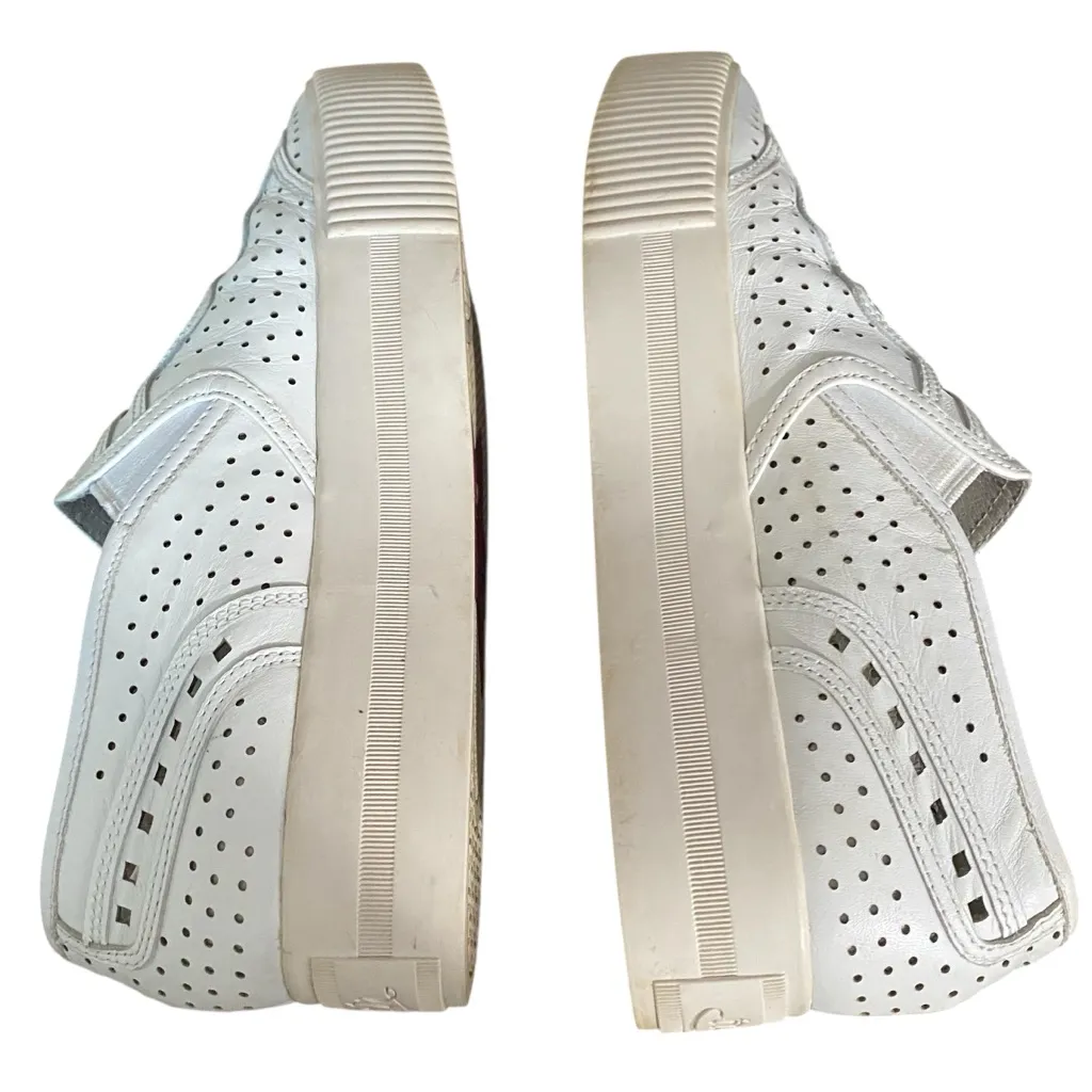 Ash Kingston White Leather Perforated Slip On Platform Sneaker size 8 38 - Image 7