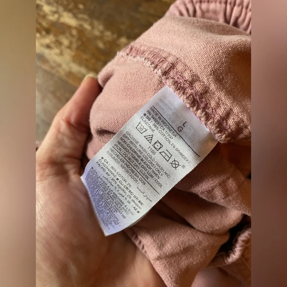 Old Navy Blush Pink High-Rise Pulls Up Joggers Women’s size LG - Image 5