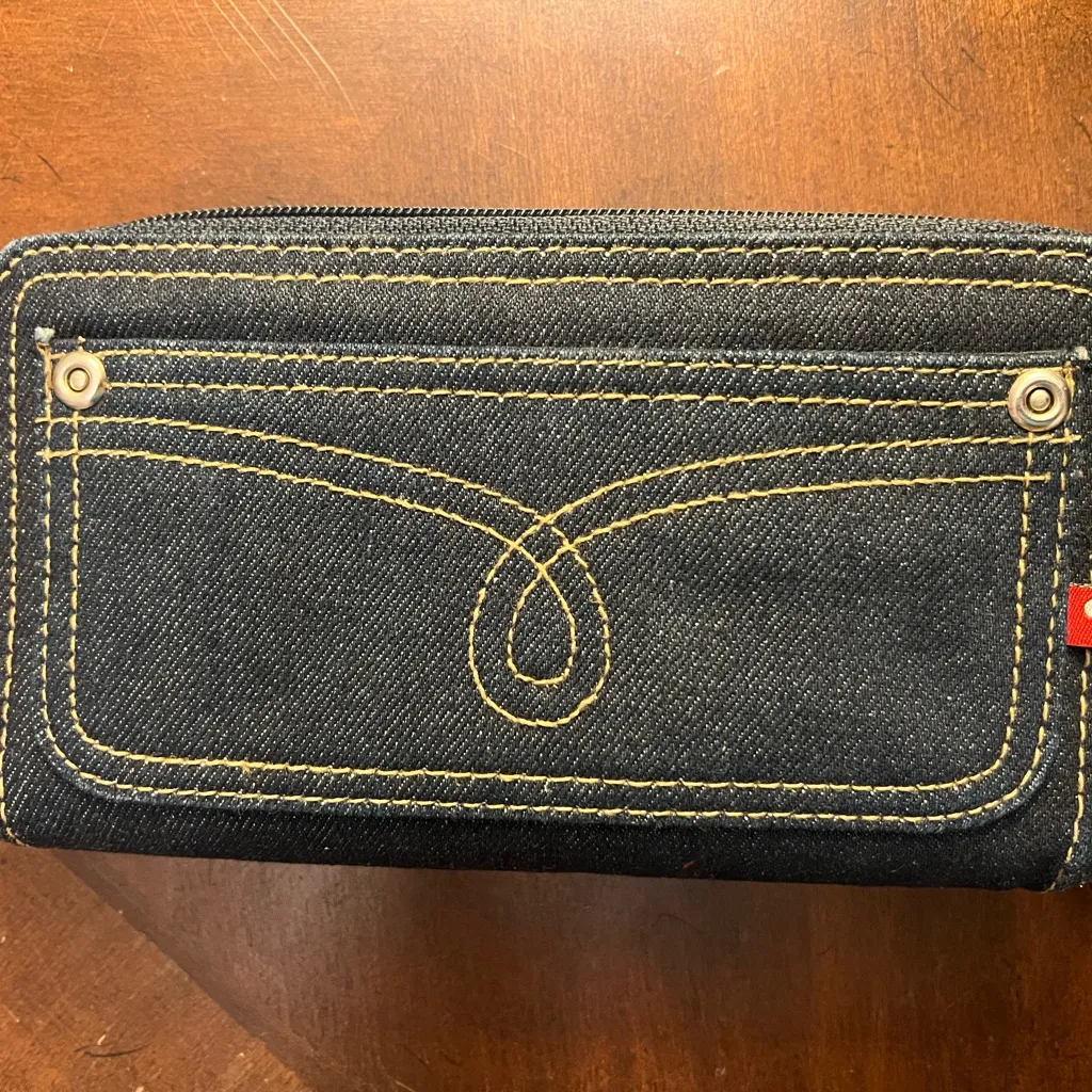 Y2K Denim Zip Closure Wallet - Image 2