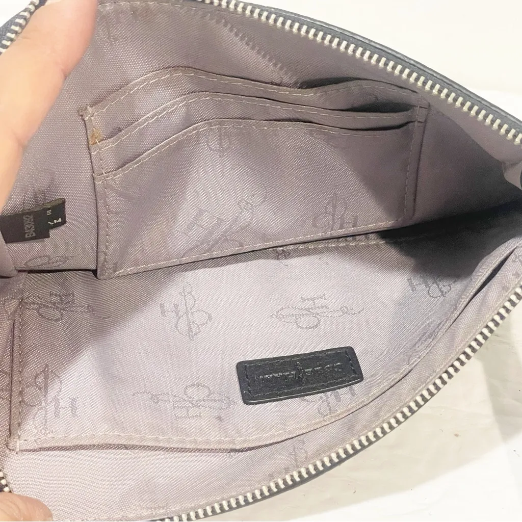 Cole Haan‎ Black Pebbled Leather Full Zip Wristlet Wallet - Image 2