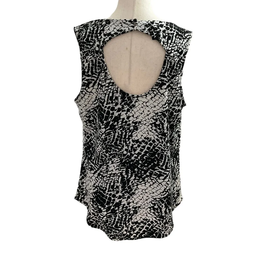 INC International Concepts Black&White Cowl Neck Top Size Large | 44-49 - Image 2