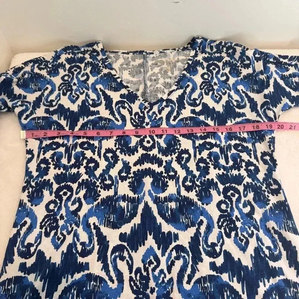 Lilly Pulitzer Womens Blue White Beach Bathers Flamingo Cori Dress Size Xs - Image 8