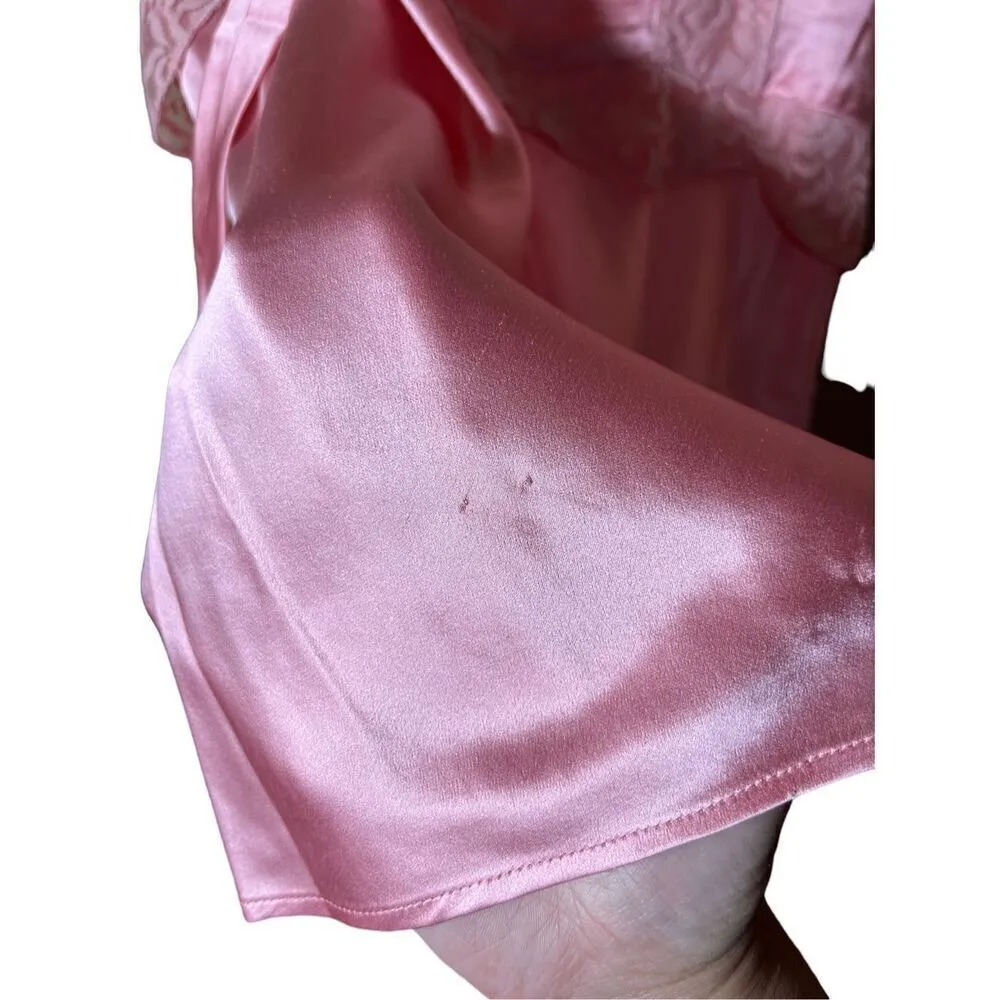 Garnet Hill Tunic 100%Silk Lace Trim‎ Sleeveless V-Neck Pink Top Size 12 - Image 6