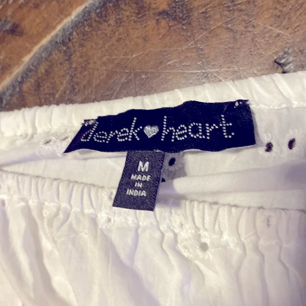 Derek Heart White Eyelet Top - Image 5