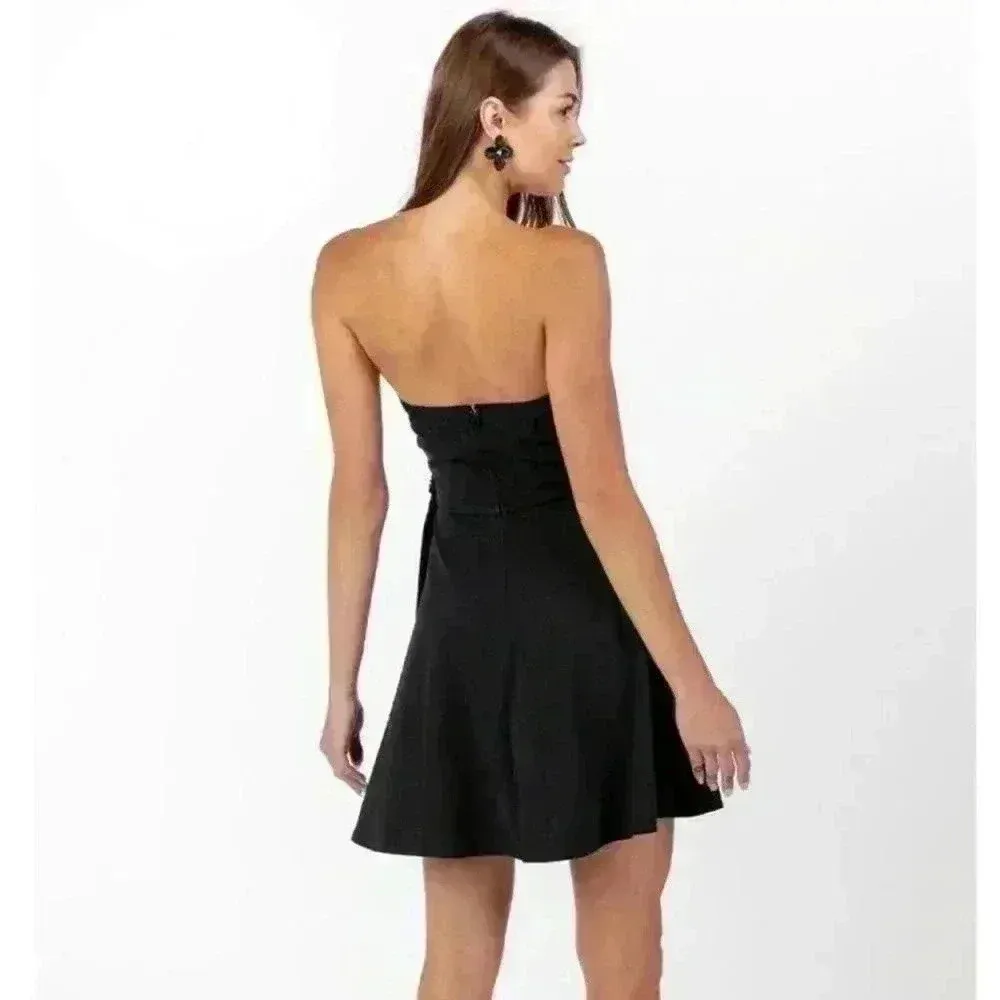 NWT | Francesa’s Edith Strapless Fit & Flare Dress | Black | Women’s Size M - Image 3