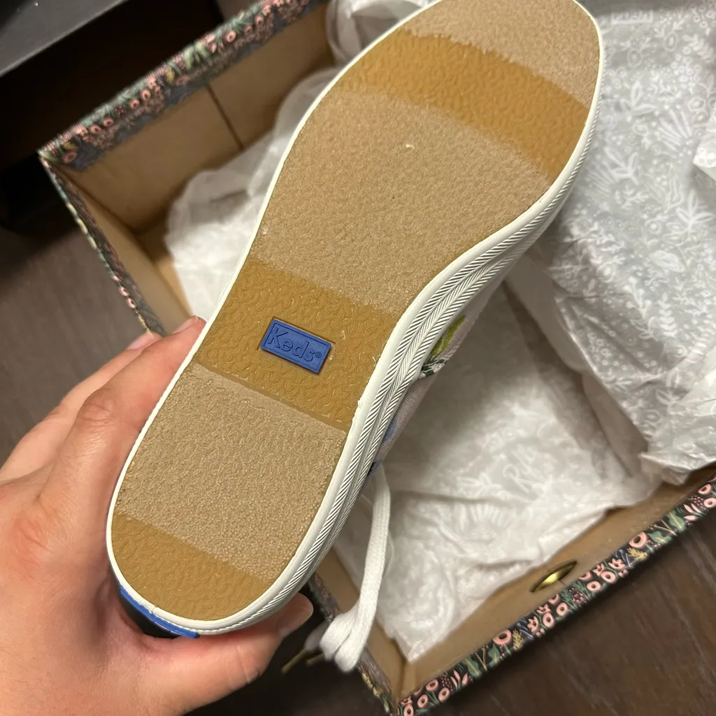 NIB Rifle Paper Co. x Keds pink floral tennis shoes. - Image 12