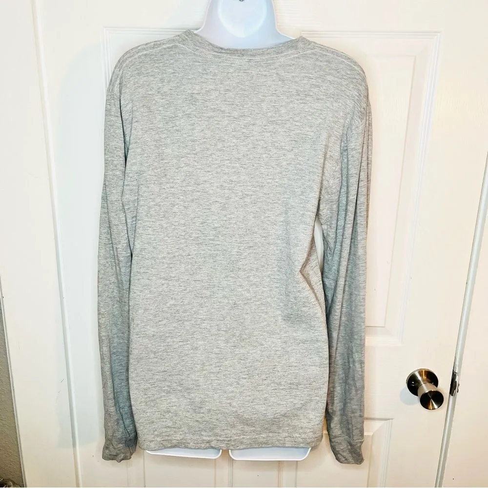 Love in Faith Merry Christmas Truck Long Sleeve Tshirt Marled Grey Red S Gray - Image 7