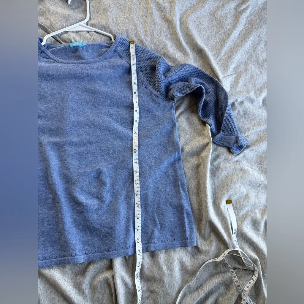 J. McLaughlin Women’s Sweater XS Periwinkle Blue Pullover Preppy Luxury Chic - Image 8