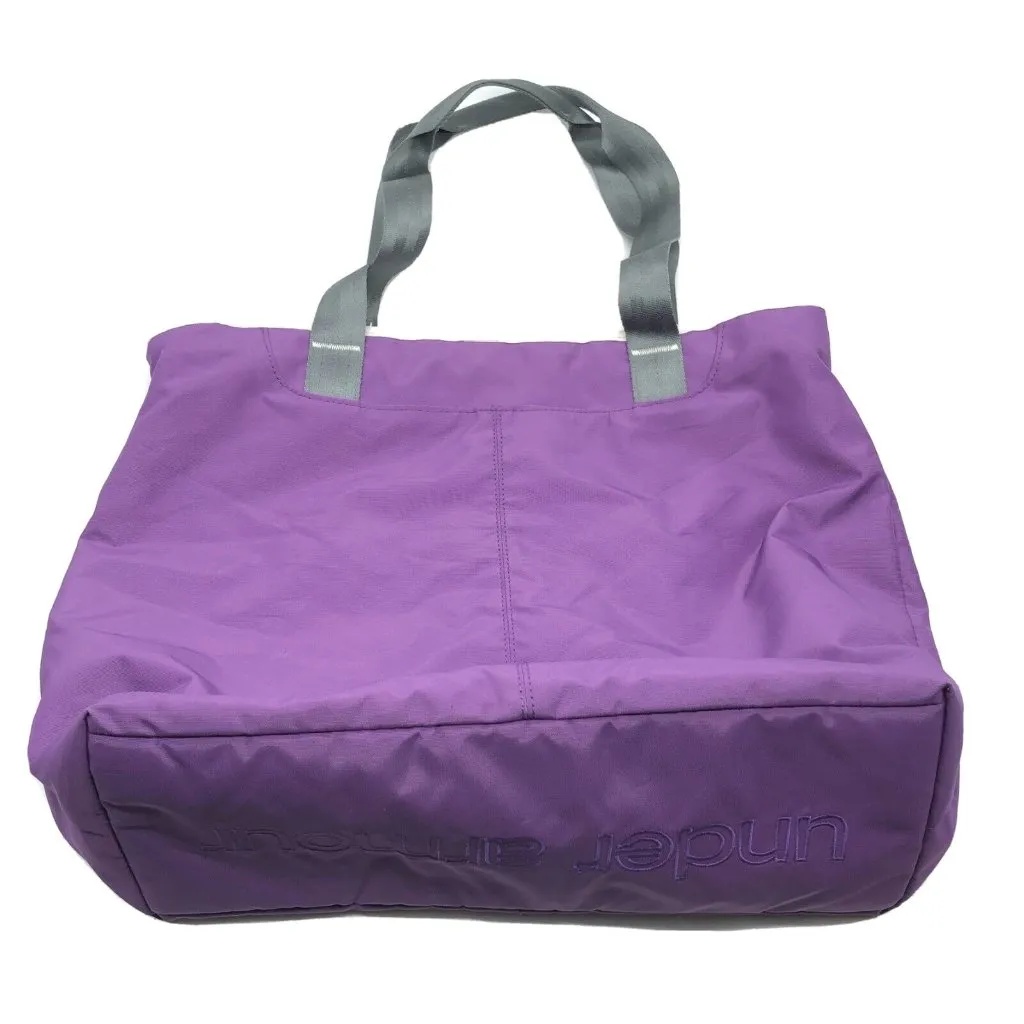 Under Armour Womens Tote Shoulder Bag Zip Closure Purple - Image 2