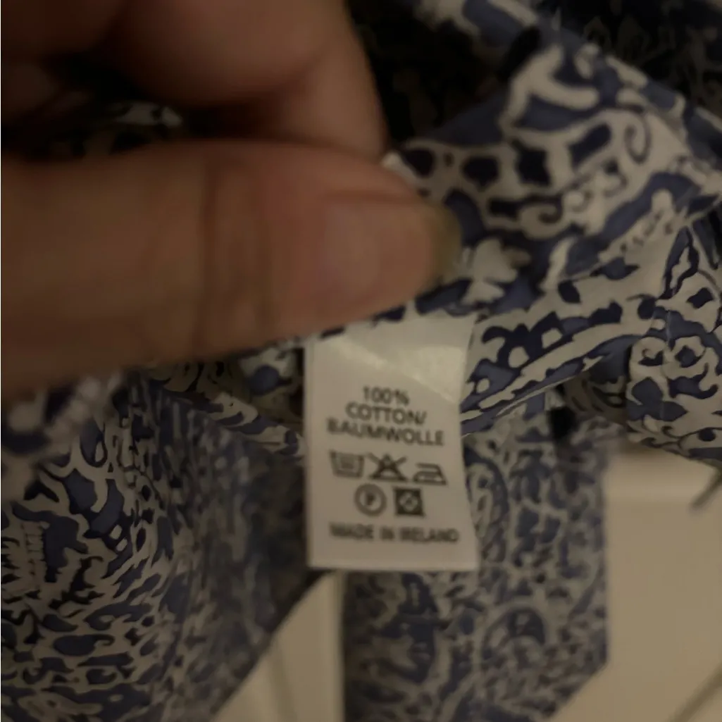 Avoca made in Ireland 100% cotton blouse.‎ Blue Size 10 - Image 5