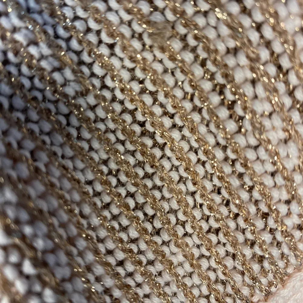 New York & Co Cowl Neck Metallic Gold Pink Sweater - Image 9