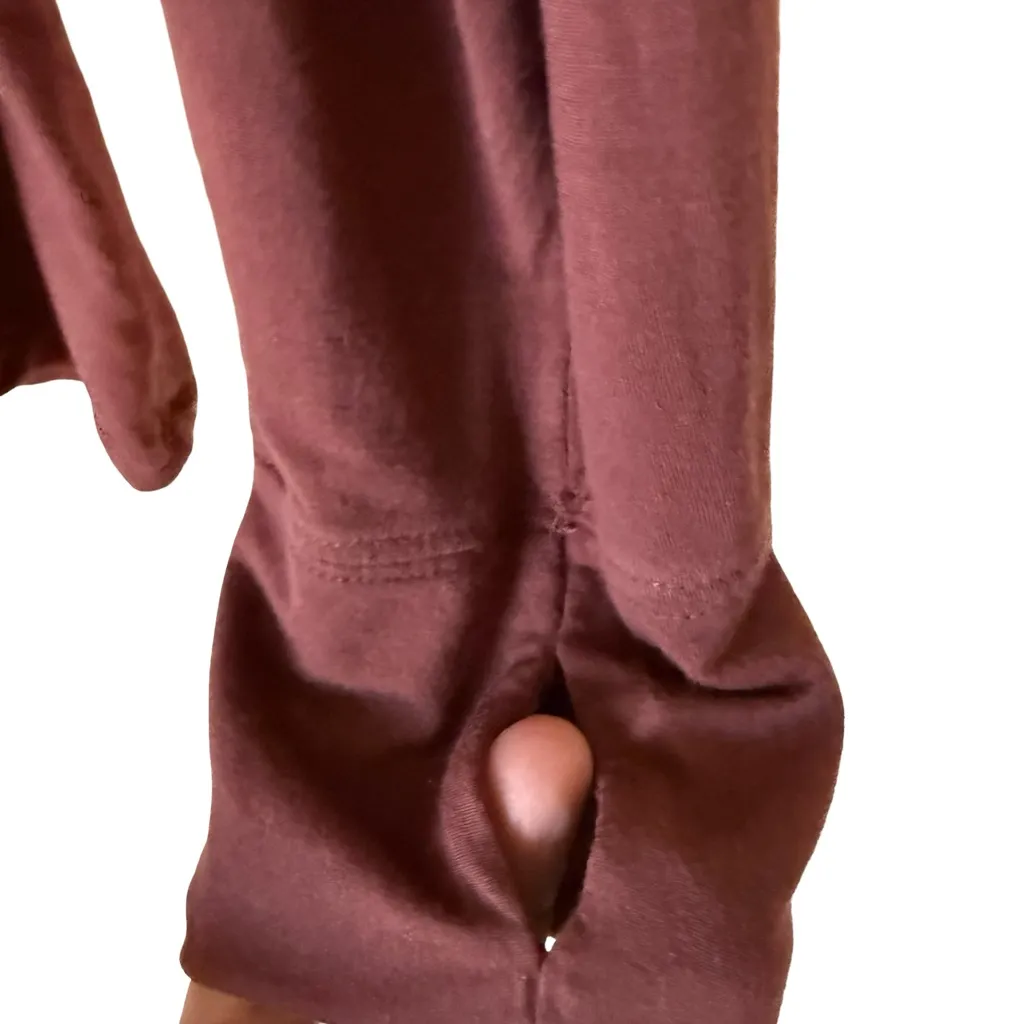 Offline by Aerie Brick Brown Long Sleeve Mock Turtleneck Thumbhole Top XL - Image 3