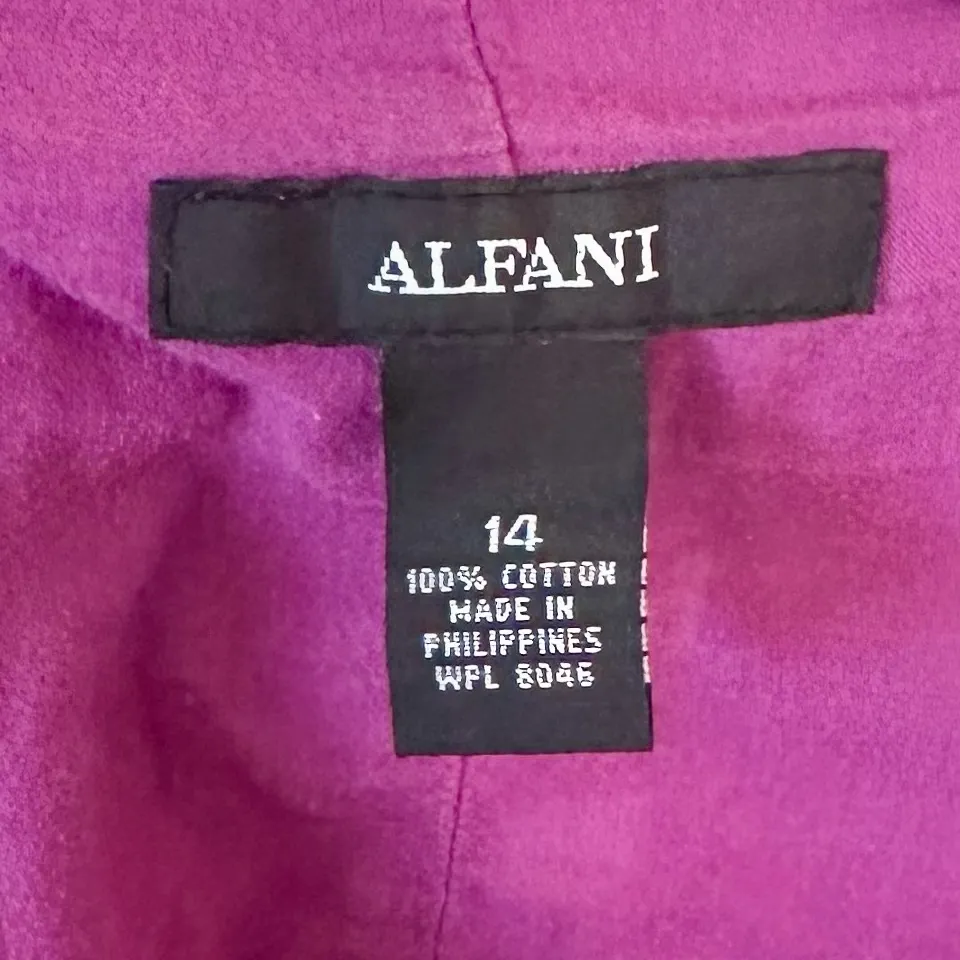 Alfani Purple Pleated A-Line Skirt - Size: 14 - Image 4