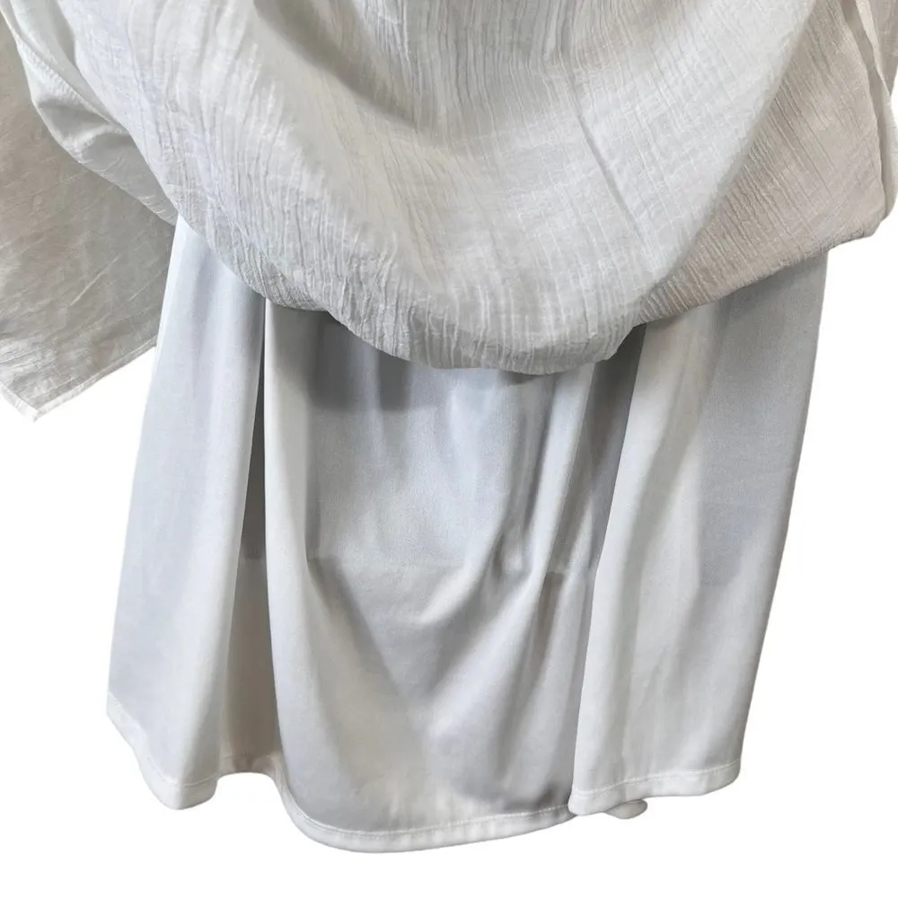 Thalia Sodi White Off The Shoulder Gauze Fit Flare Dress - Image 5