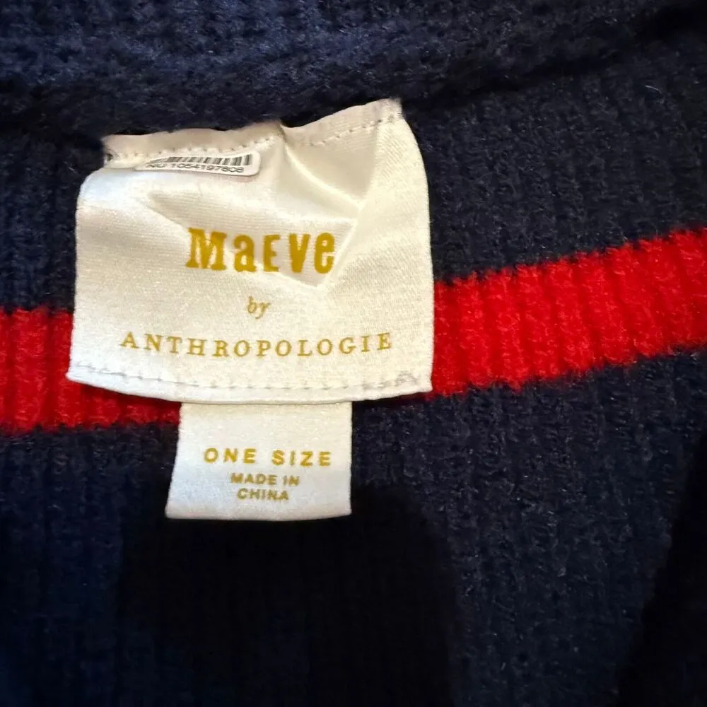 Maeve by Anthropologie Navy & Red Striped Sleeveless Sweater Vest Striped Quarte Blue Size undefined - Image 10