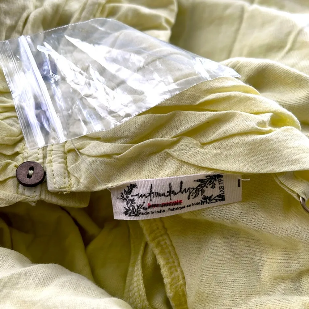 NEW Free People Intimately Heating Up Romper, Yellow Size XS New w/Tag - Image 7