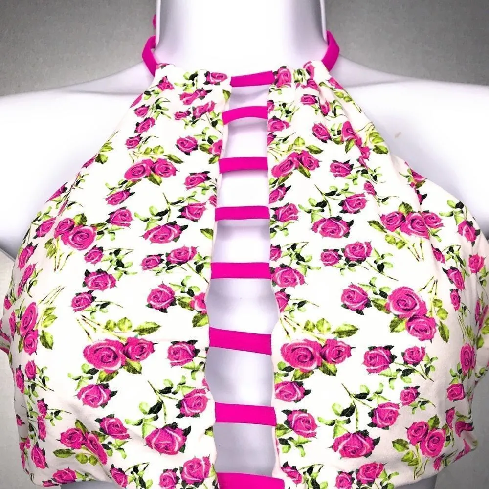 Beach Bunny Garden of Eden High Neck Bikini Halter Top nwt - Image 2