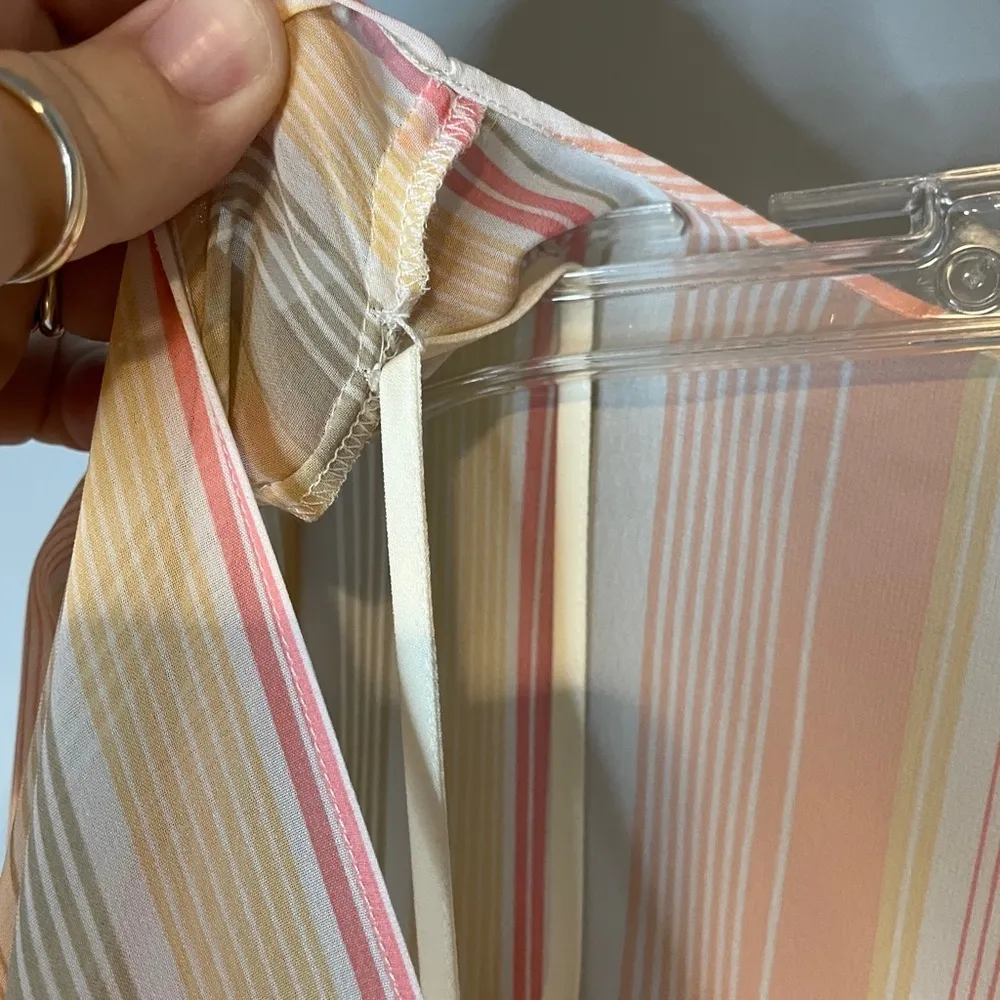 Vintage Ann Taylor Loft Long Sleeve Blouse Size 12 Summer Pastel Chic - Image 4