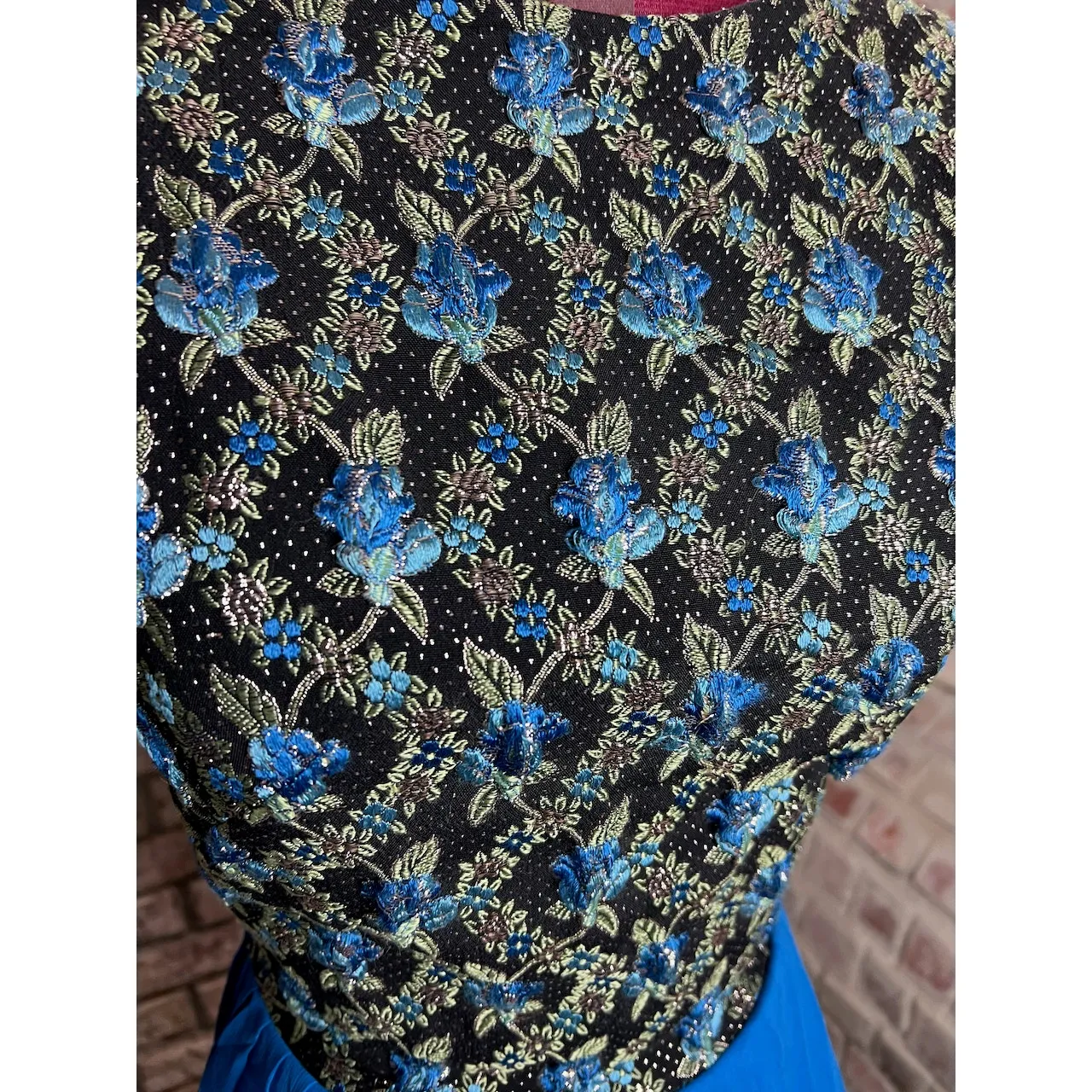 Dress formal midi dress blue green sheer skirt balletcore Size XL - Image 6