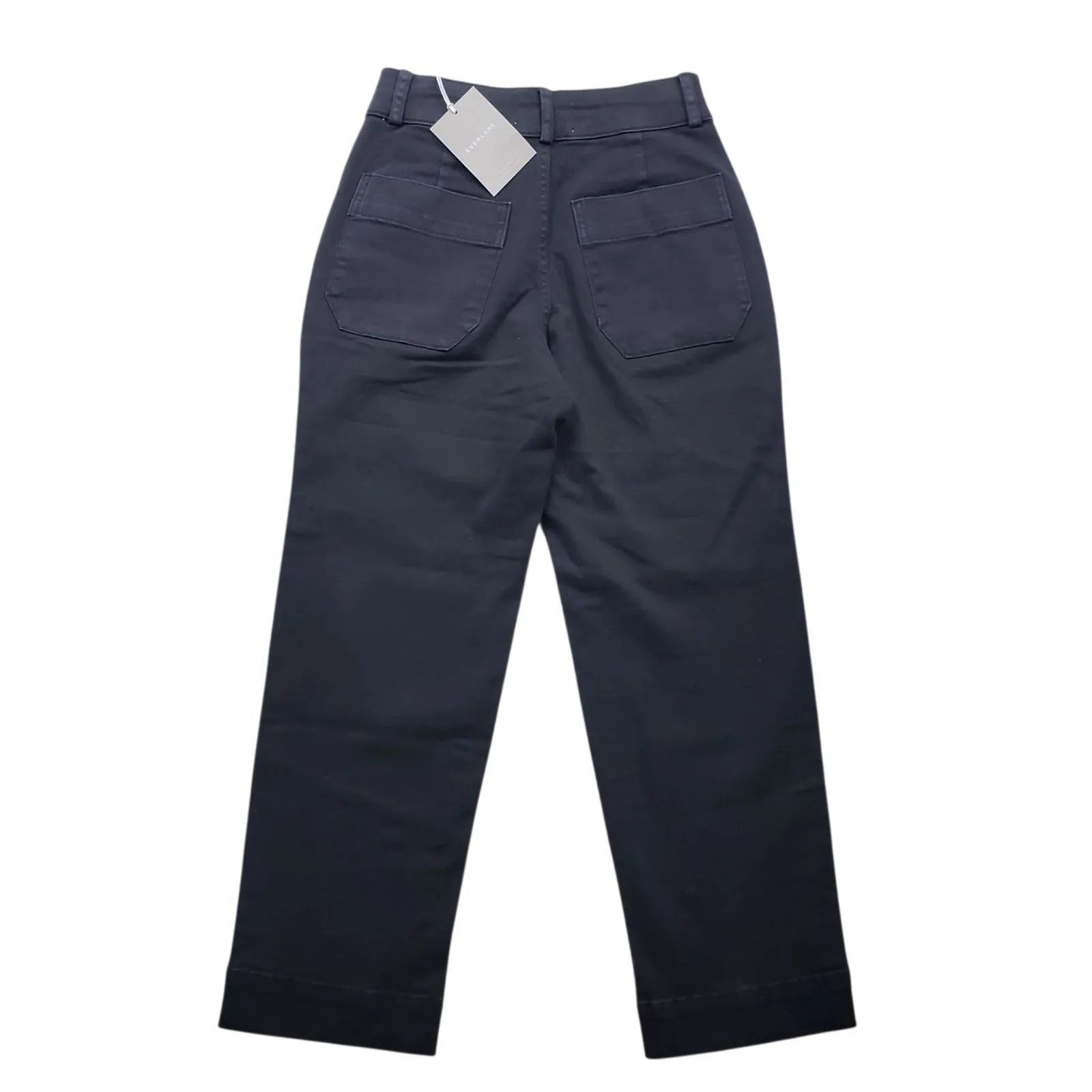 NWT Everlane The Organic Straight Leg Pants Womens Size 2 Black High Rise Jeans - Image 6