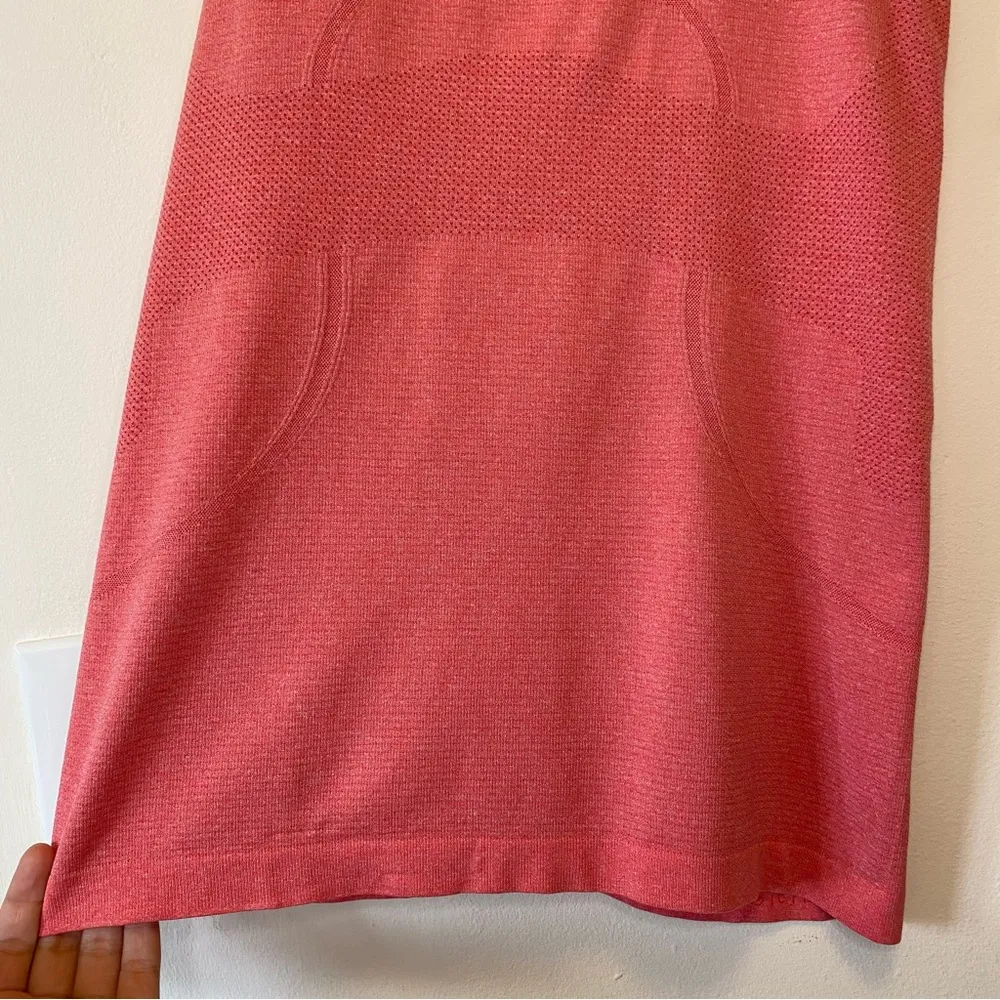 LULULEMON Swiftly Tech Racerback Athletic Tank Top Heathered Alarming Pink Sz 8 - Image 5